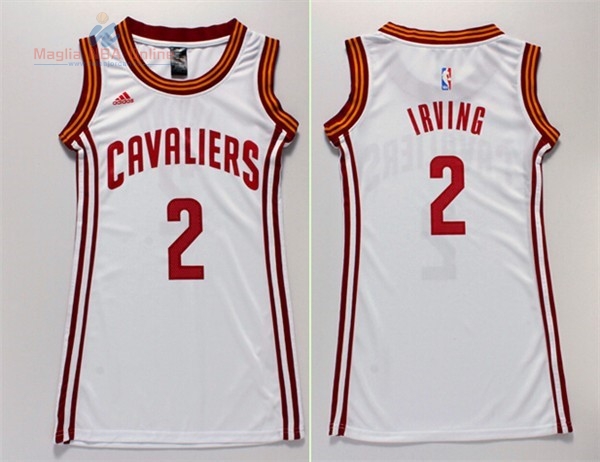 Acquista Maglia NBA Donna Cleveland Cavaliers #2 Kyrie Irving Bianco