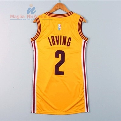 Acquista Maglia NBA Donna Cleveland Cavaliers #2 Kyrie Irving Giallo