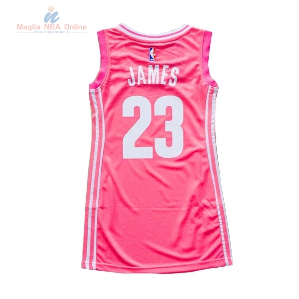 Acquista Maglia NBA Donna Cleveland Cavaliers #23 LeBron James Rose