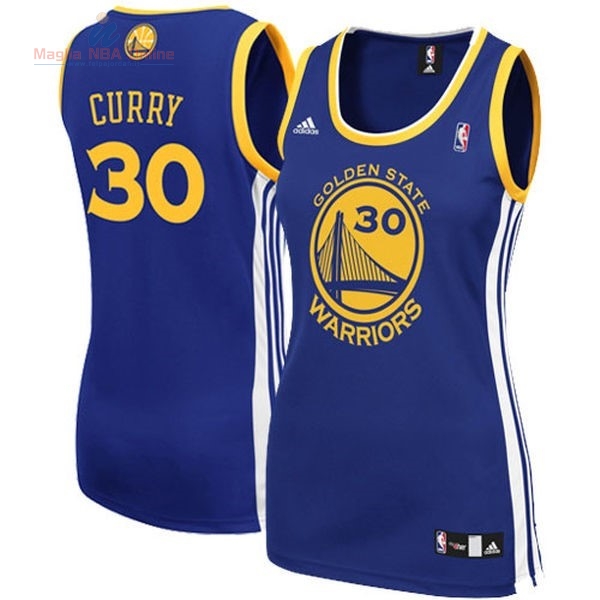Acquista Maglia NBA Donna Golden State Warriors #30 Stephen Curry Blu