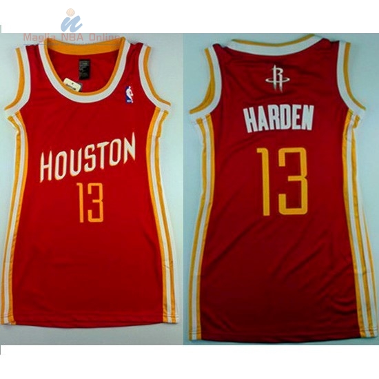 Acquista Maglia NBA Donna Houston Rockets #13 James Harden Retro Rosso