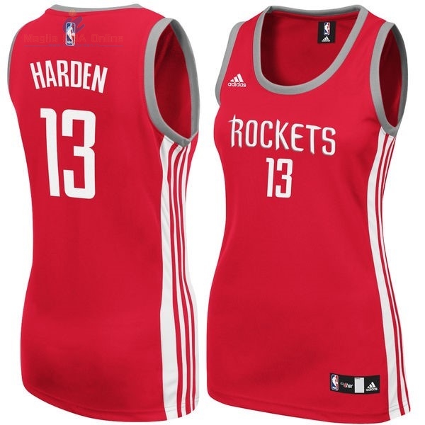 Acquista Maglia NBA Donna Houston Rockets #13 James Harden Rosso