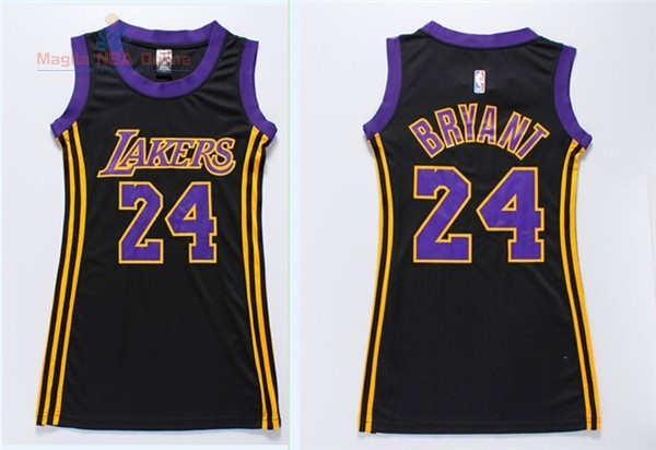 Acquista Maglia NBA Donna Los Angeles Lakers #24 Kobe Bryant Nero