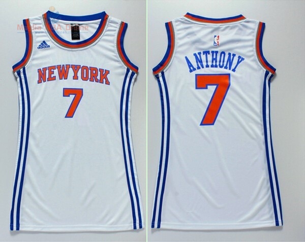 Acquista Maglia NBA Donna New York Knicks #7 Carmelo Anthony Bianco