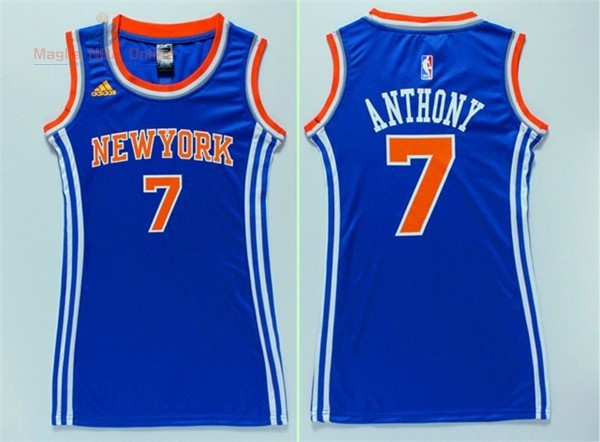 Acquista Maglia NBA Donna New York Knicks #7 Carmelo Anthony Blu