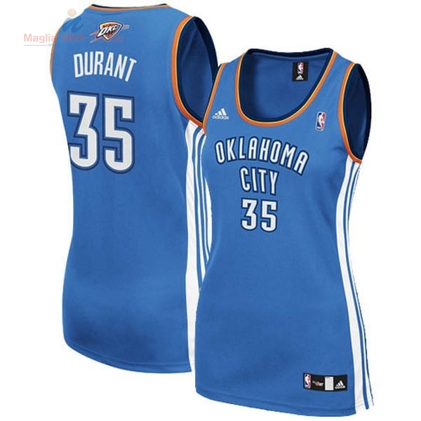 Acquista Maglia NBA Donna Oklahoma City Thunder #35 Kevin Durant Blu