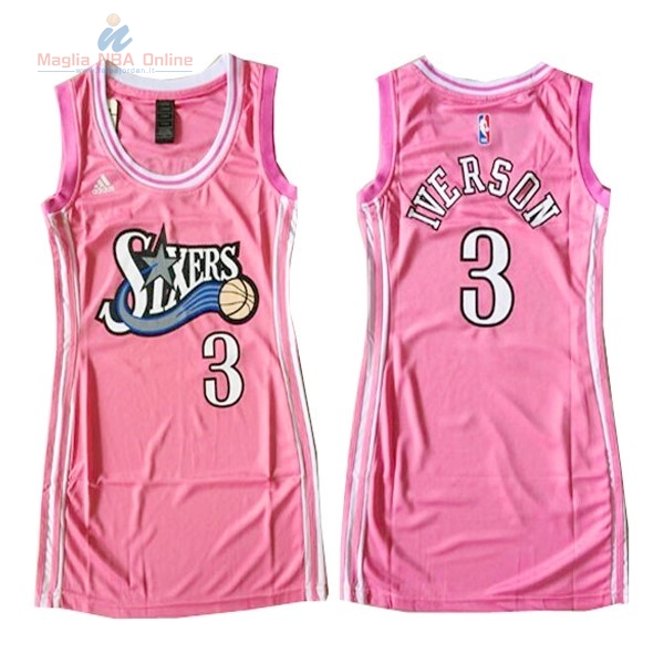 Acquista Maglia NBA Donna Philadelphia Sixers #3 Allen Iverson Rose