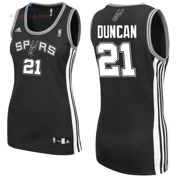 Acquista Maglia NBA Donna San Antonio Spurs #21 Tim Duncan Nero