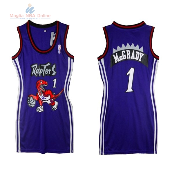 Acquista Maglia NBA Donna Toronto Raptors #1 Tracy McGrady Porpora