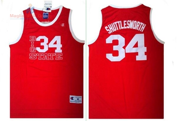 Acquista Maglia NBA Film Basket Big State #34 Shuttlesworth Rosso