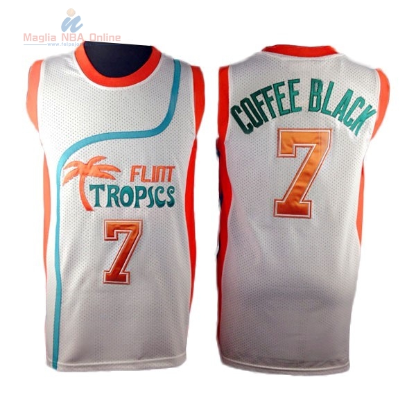 Acquista Maglia NBA Film Basket Flint Hill #7 Coffee Nero Bianco