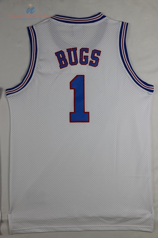 Acquista Maglia NBA Film Basket Tune Squad #1 Bugs Bianco