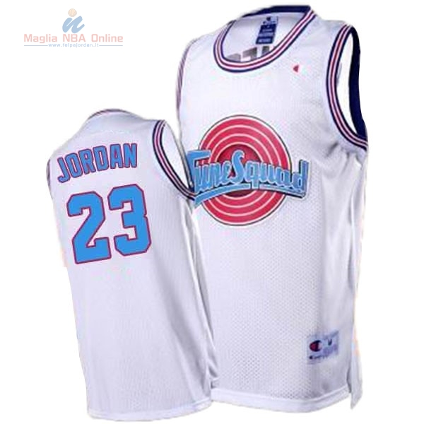 Acquista Maglia NBA Film Basket Tune Squad #23 Jordan Bianco