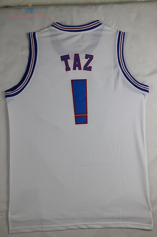 Acquista Maglia NBA Film Basket Tune Squad Taz Bianco