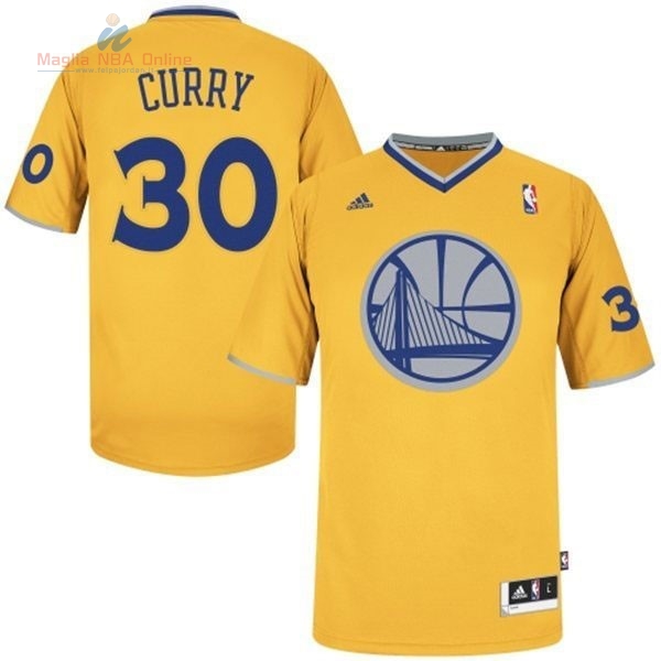 Acquista Maglia NBA Golden State 2013 Natale #30 Curry Giallo