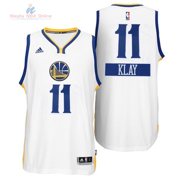 Acquista Maglia NBA Golden State 2014 Natale #11 Klay Bianco