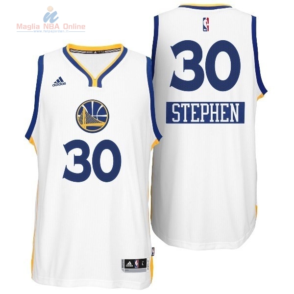 Acquista Maglia NBA Golden State 2014 Natale #30 Curry Bianco