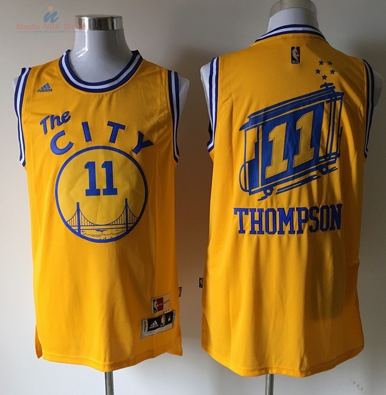 Acquista Maglia NBA Golden State Warriors #11 Klay Thompson Giallo