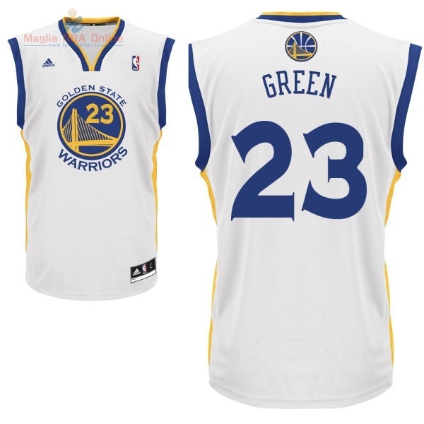 Acquista Maglia NBA Golden State Warriors #23 Draymond Green Bianco