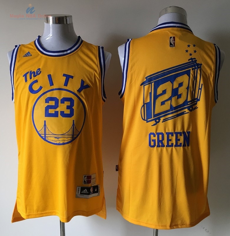 Acquista Maglia NBA Golden State Warriors #23 Draymond Green Giallo