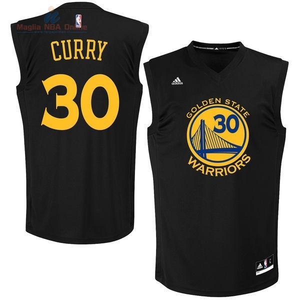 Acquista Maglia NBA Golden State Warriors #30 Stephen Curry Nero