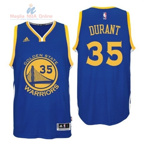 Acquista Maglia NBA Golden State Warriors #35 Kevin Durant Blu