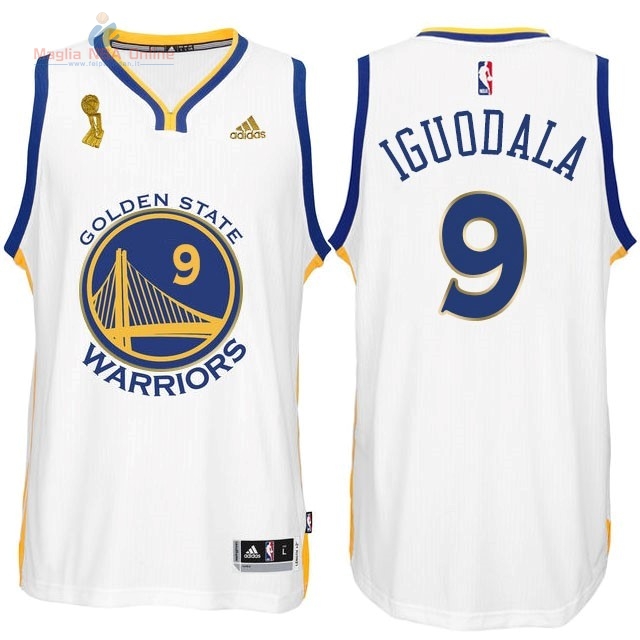 Acquista Maglia NBA Golden State Warriors 2015 Campionato Finali #9 Iguodala Bianco