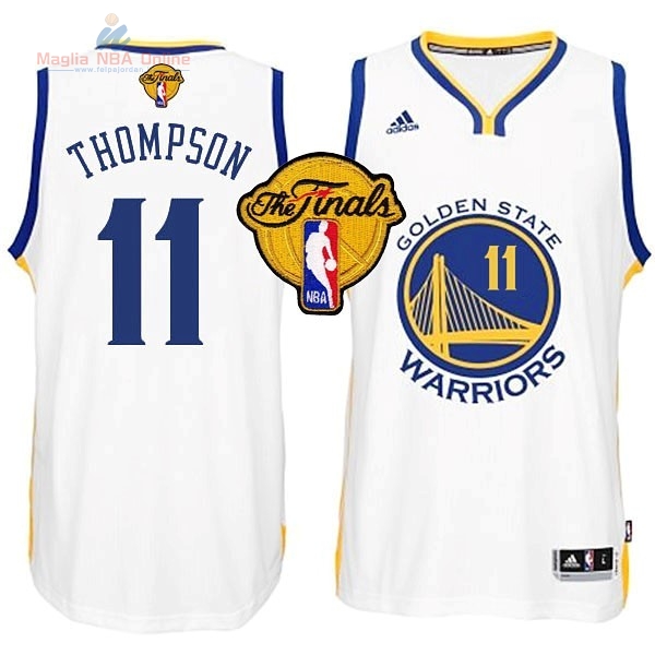 Acquista Maglia NBA Golden State Warriors Finale #11 Thompson Bianco