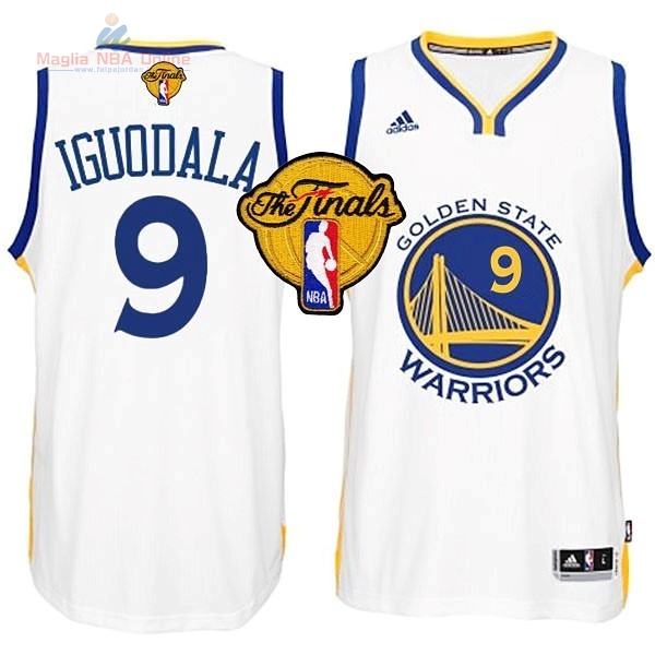 Acquista Maglia NBA Golden State Warriors Finale #9 Iguodala Bianco