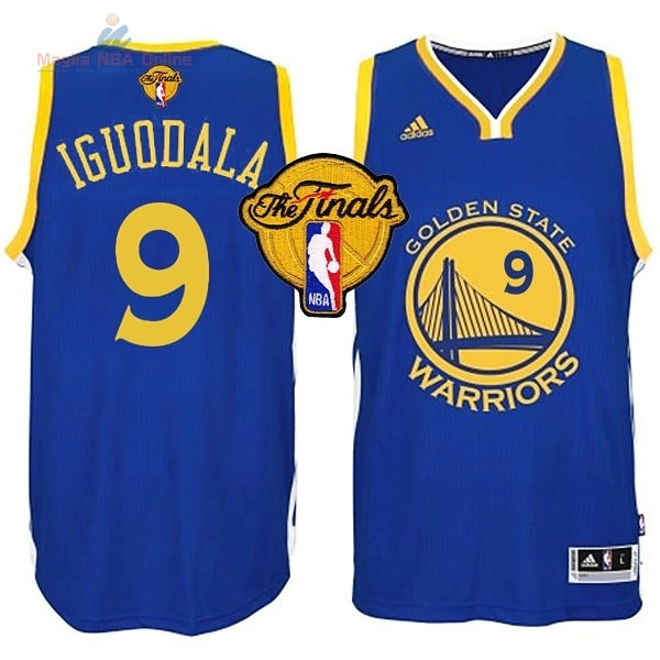 Acquista Maglia NBA Golden State Warriors Finale #9 Iguodala Blu