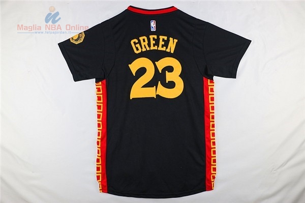 Acquista Maglia NBA Golden State Warriors Manica Corta #23 Draymond Green Nero