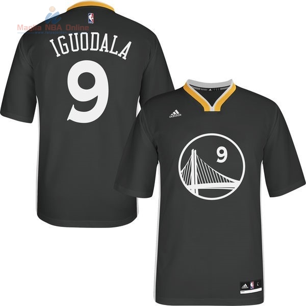 Acquista Maglia NBA Golden State Warriors Manica Corta #9 Andre Iguodala Nero