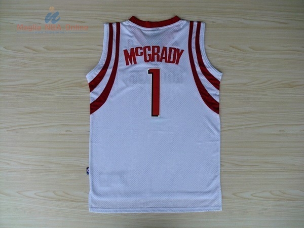 Acquista Maglia NBA Houston Rockets #1 Tracy McGrady Bianco