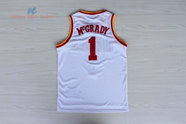 Acquista Maglia NBA Houston Rockets #1 Tracy McGrady Retro Bianco