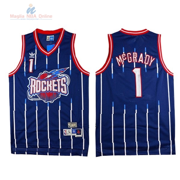 Acquista Maglia NBA Houston Rockets #1 Tracy McGrady Retro Blu