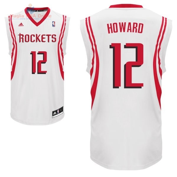 Acquista Maglia NBA Houston Rockets #12 Dwight Howard Bianco