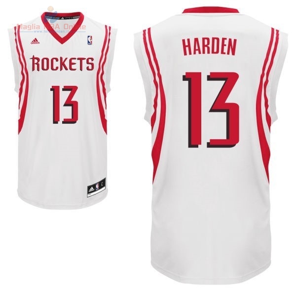 Acquista Maglia NBA Houston Rockets #13 James Harden Bianco