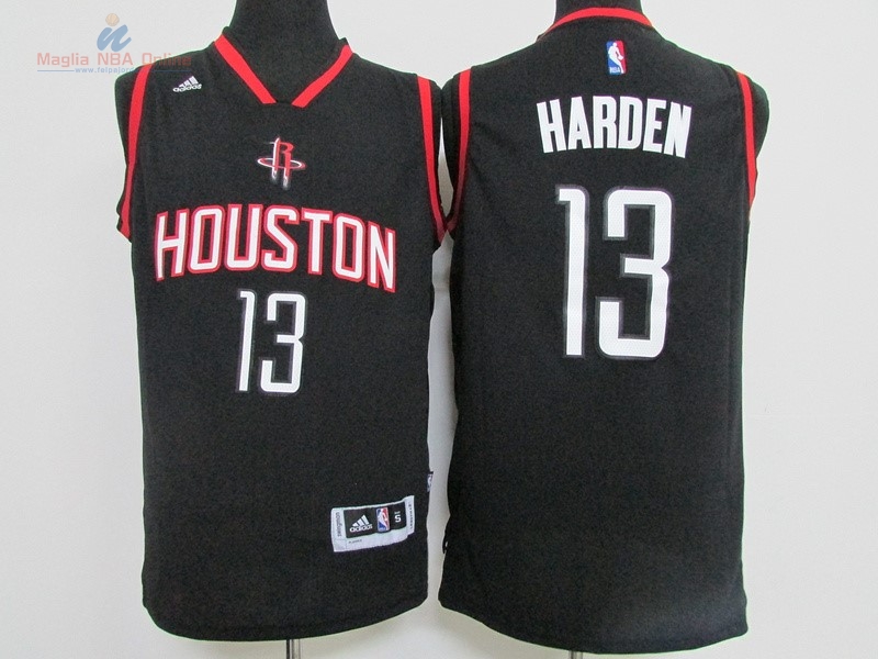 Acquista Maglia NBA Houston Rockets #13 James Harden Nero