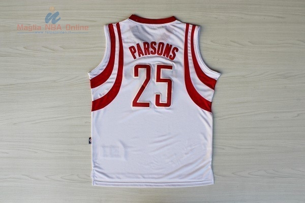 Acquista Maglia NBA Houston Rockets #25 Chandler Parsons Bianco