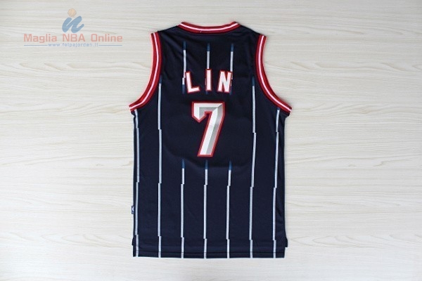 Acquista Maglia NBA Houston Rockets #7 Jeremy Lin Retro Blu