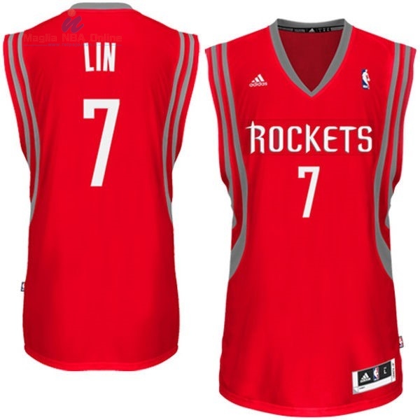 Acquista Maglia NBA Houston Rockets #7 Jeremy Lin Rosso
