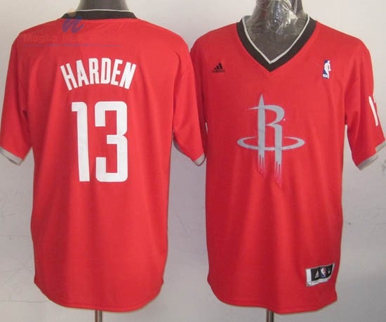 Acquista Maglia NBA Houston Rockets 2013 Natale #13 Harden Rosso