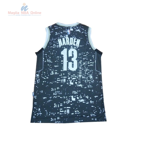 Acquista Maglia NBA Houston Rockets Luci Della Città #13 James Harden Blu