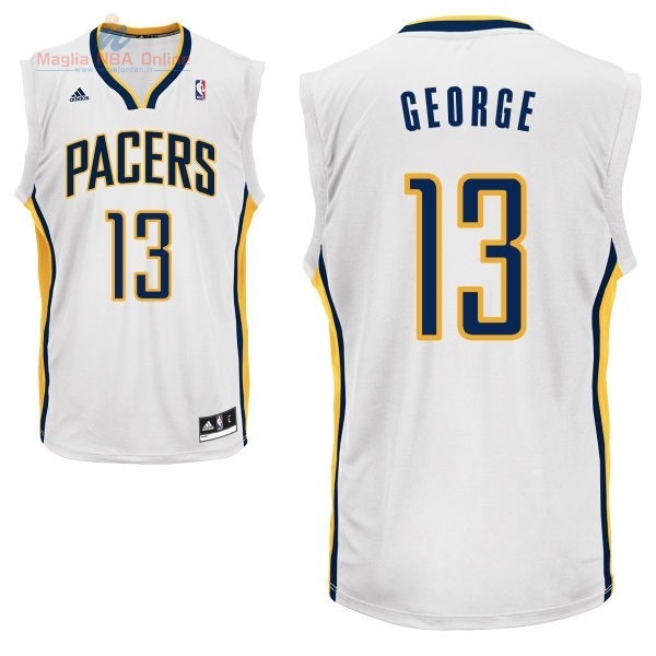 Acquista Maglia NBA Indiana Pacers #13 Paul George Bianco