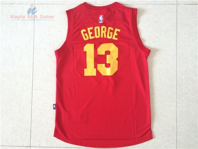 Acquista Maglia NBA Indiana Pacers #13 Paul George Rosso