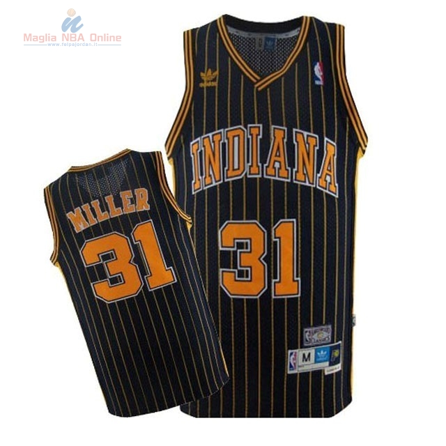 Acquista Maglia NBA Indiana Pacers #31 Reggie Miller Blu Striscia