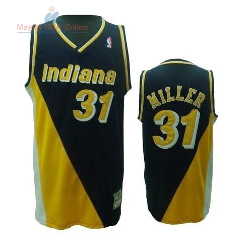 Acquista Maglia NBA Indiana Pacers #31 Reggie Miller Retro Nero