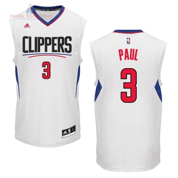 Acquista Maglia NBA Los Angeles Clippers #3 Chris Paul Bianco