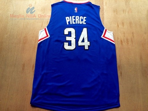 Acquista Maglia NBA Los Angeles Clippers #34 Paul Pierce Blu