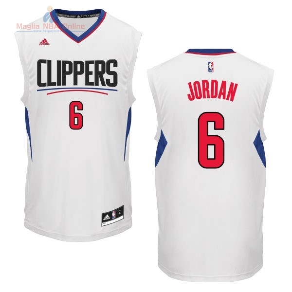 Acquista Maglia NBA Los Angeles Clippers #6 DeAndre Jordan Bianco